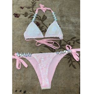 Glam sparkly pink gem swimsuit💖